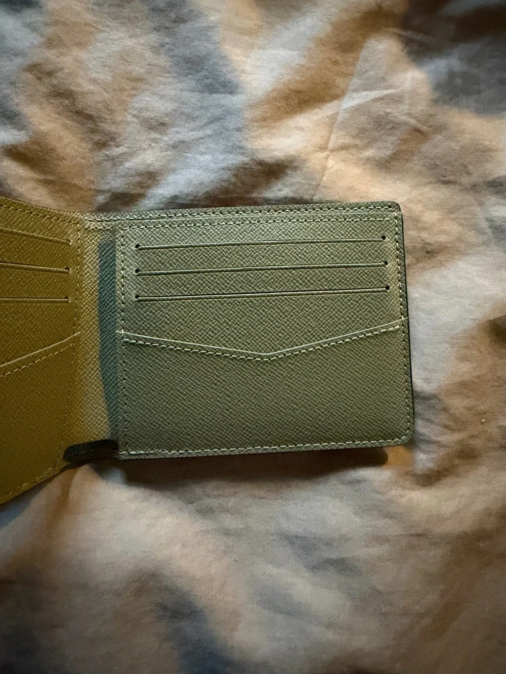 Louis Vuitton Monogram Eclipse Bi-Fold Wallet in Black and Olive Green